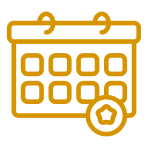 Event calendar icon on black background