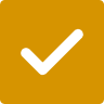 Checkmark on yellow background