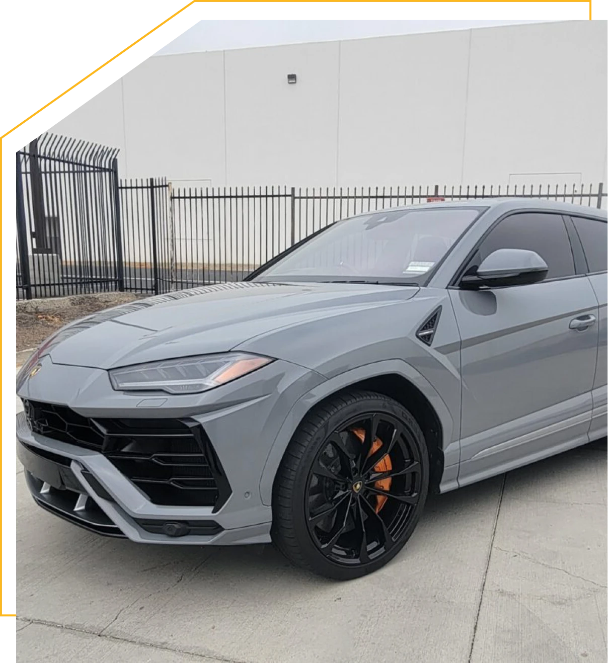Gray luxury SUV parked outdoors