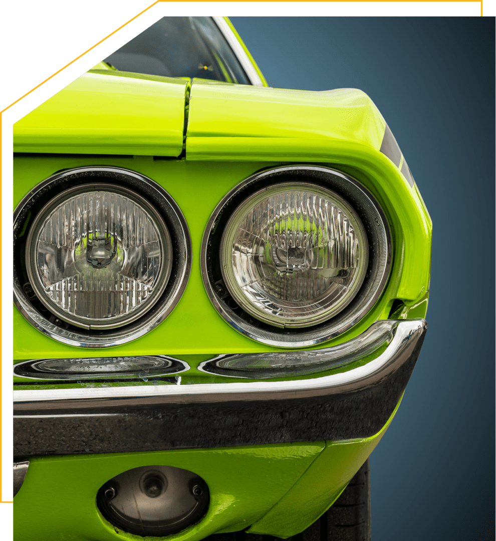 Classic car front view