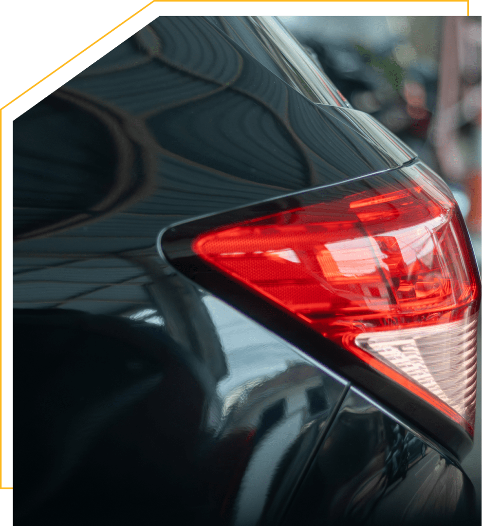 Close-up of a car's rear light