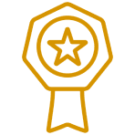 Badge symbol with star motif