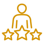 User rating with stars illustration